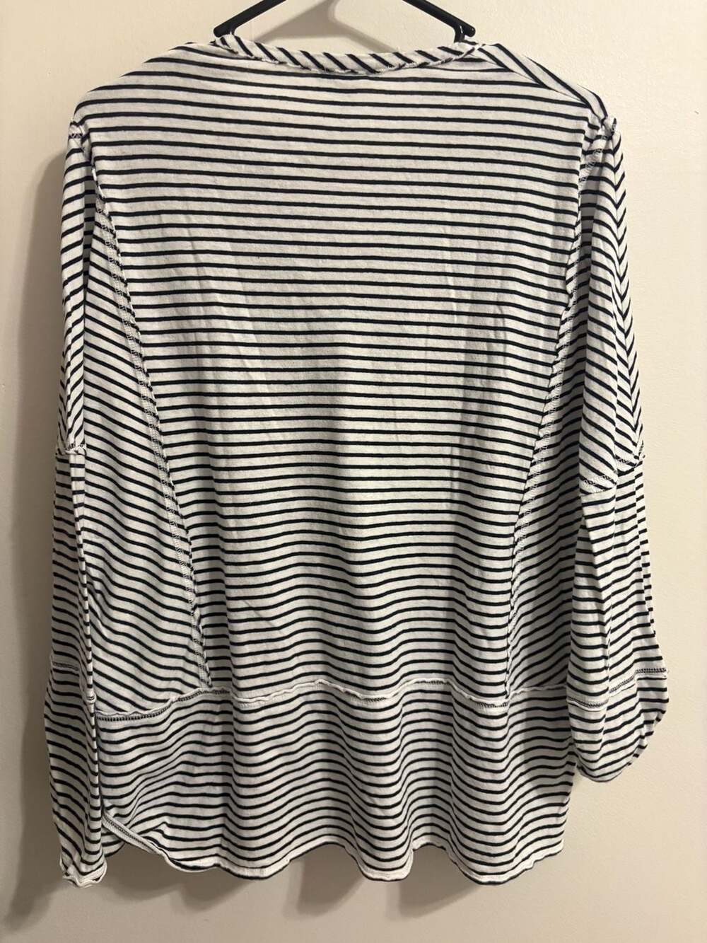 Sundance Striped Long Sleeve Henley Shirt Size L - Picture 5 of 5